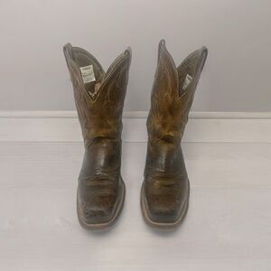 Double H Dwight DH3660 Mens Brown Leather Pull On Work Western Boots Size 10 D